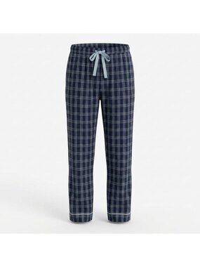NWOT State of Day Plaid Pajama Pants Sz XL Navy Blue Drawstring Lounge Sleepwear
